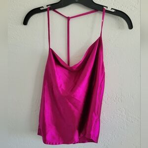 Wild Fable Fuchsia Satin Camisole
